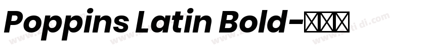 Poppins Latin Bold字体转换